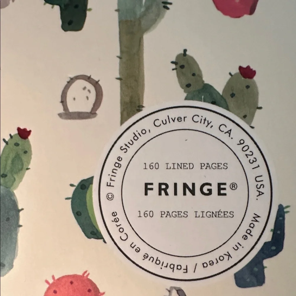 FRINGE cactus notebook